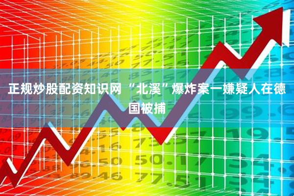 正规炒股配资知识网 “北溪”爆炸案一嫌疑人在德国被捕