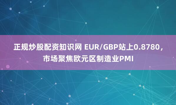 正规炒股配资知识网 EUR/GBP站上0.8780，市场聚焦欧元区制造业PMI